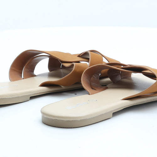 Studio Womens Brown Synthetic Slip On Sandal UK 8 41