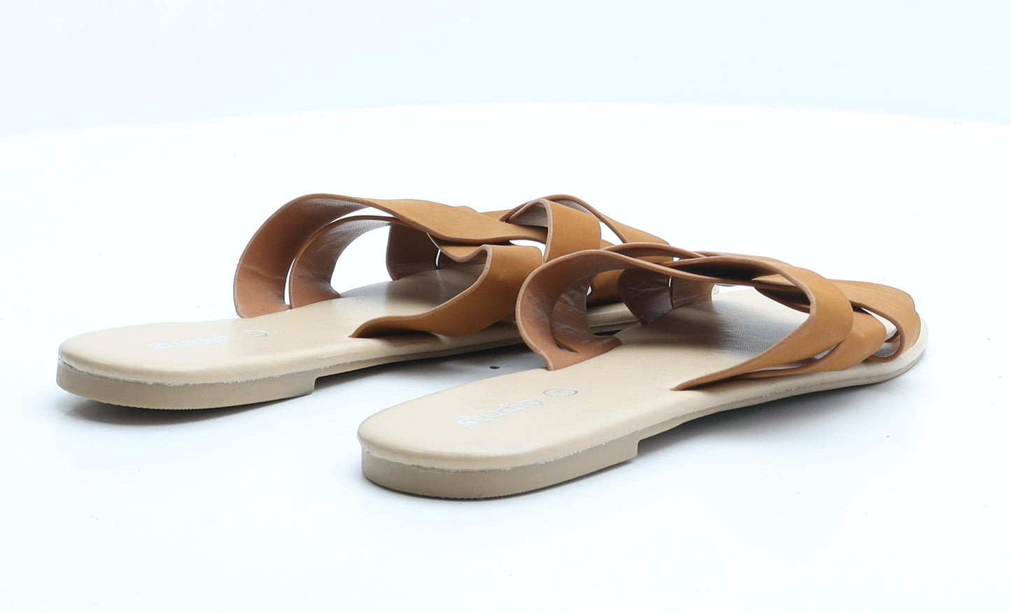 Studio Womens Brown Synthetic Slip On Sandal UK 8 41