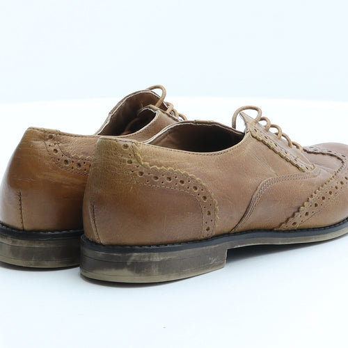 New Look Womens Brown Synthetic Oxford Casual UK 5 38 - Brogue Detail
