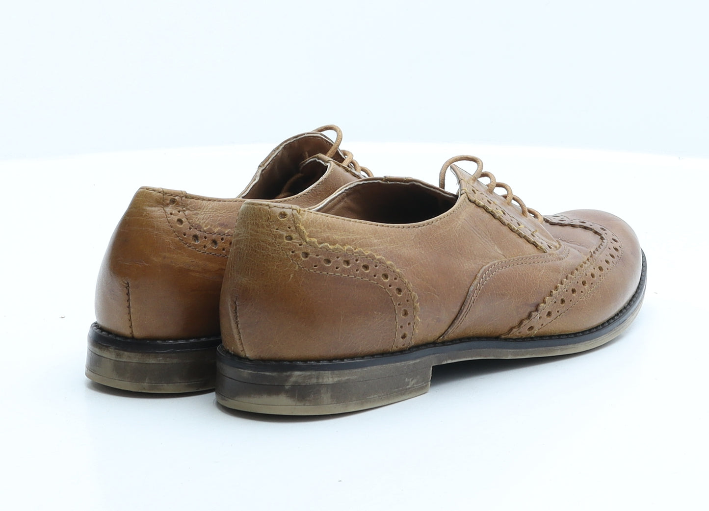New Look Womens Brown Synthetic Oxford Casual UK 5 38 - Brogue Detail
