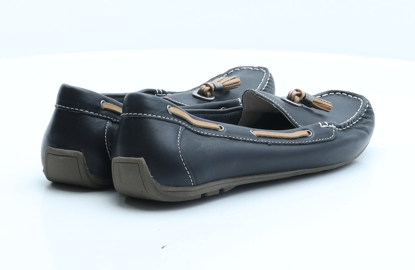 Marks and Spencer Womens Black Leather Loafer Casual UK 5.5