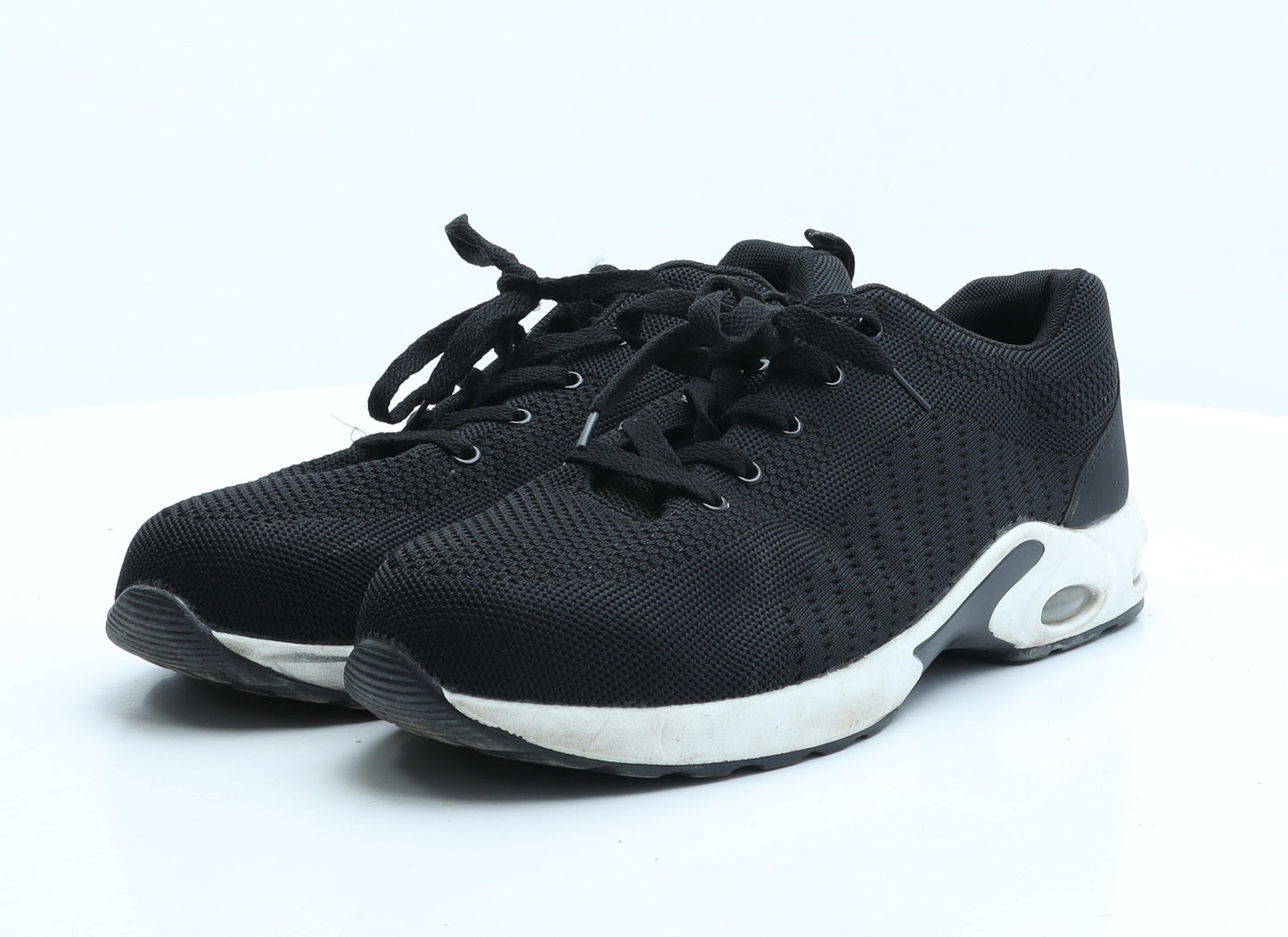 DYKHMILY Mens Black Fabric Trainer UK 12 - Workwear