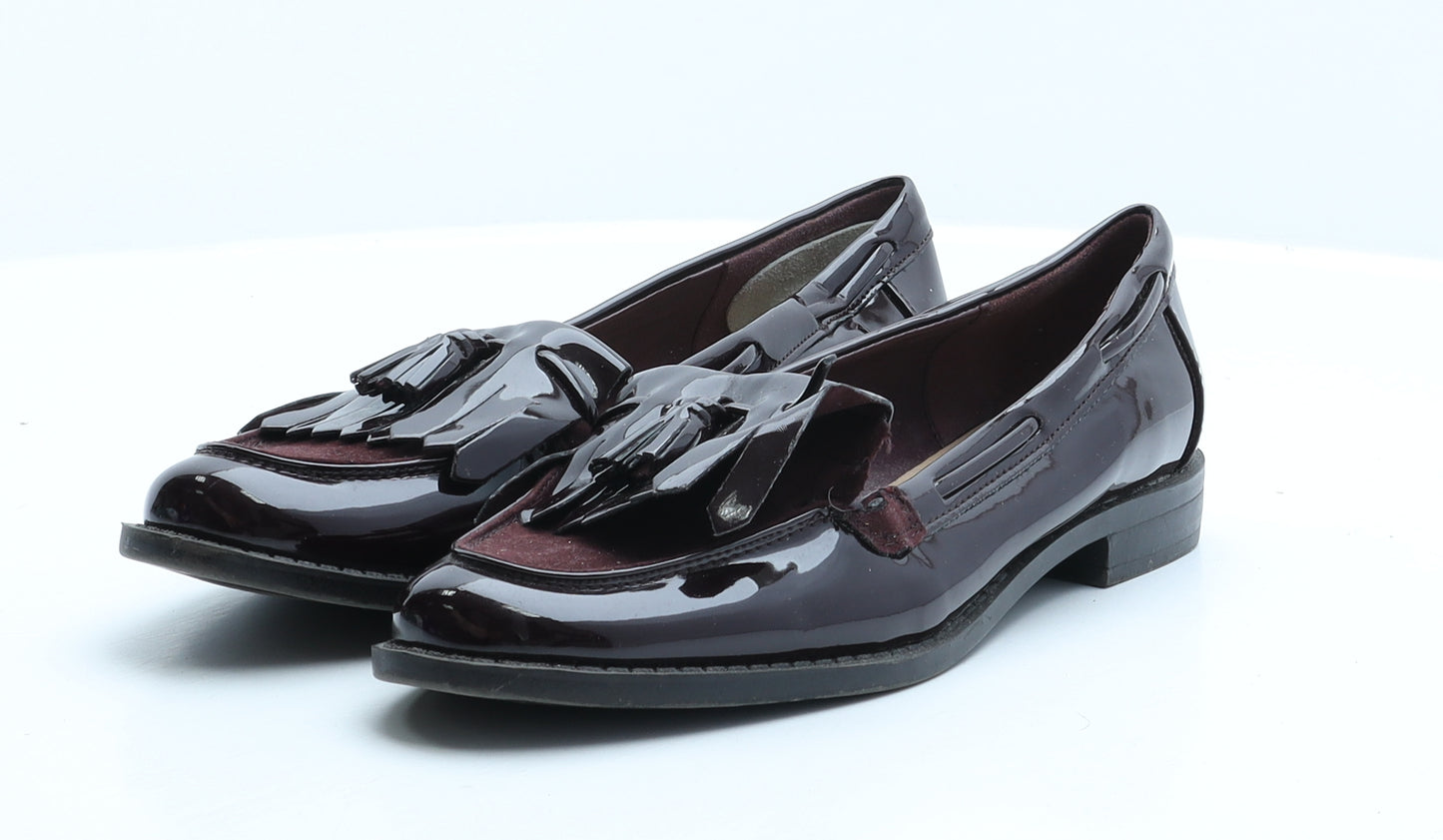 Marks and Spencer Womens Red Synthetic Loafer Casual UK 5