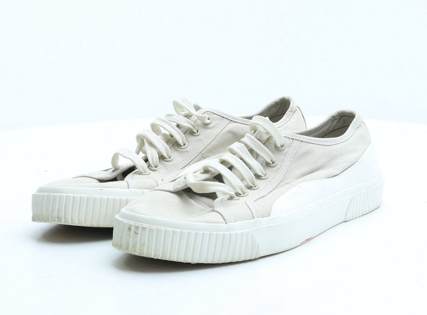 Zara Mens Beige Fabric Trainer UK 10 43