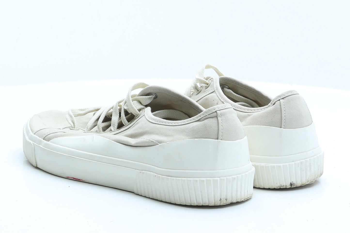 Zara Mens Beige Fabric Trainer UK 10 43