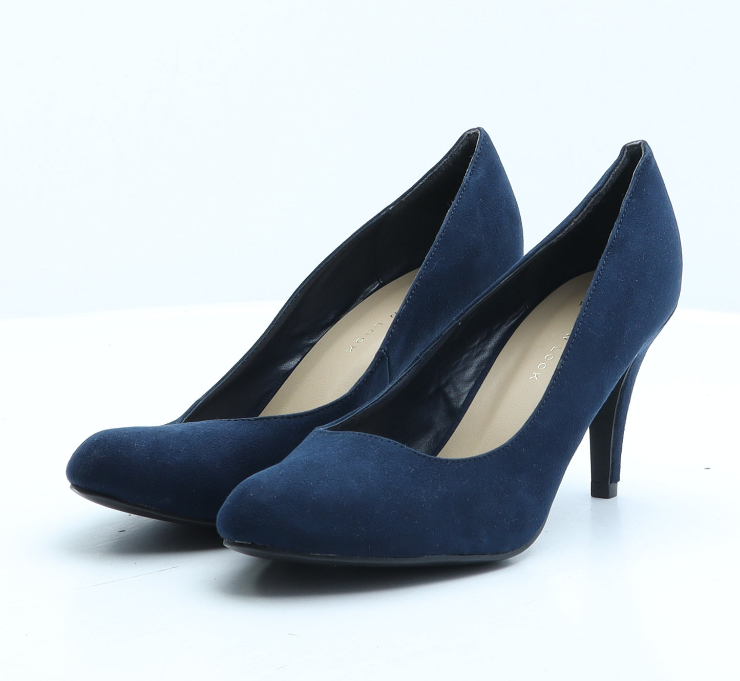 New Look Womens Blue Suede Court Heel UK 5 38