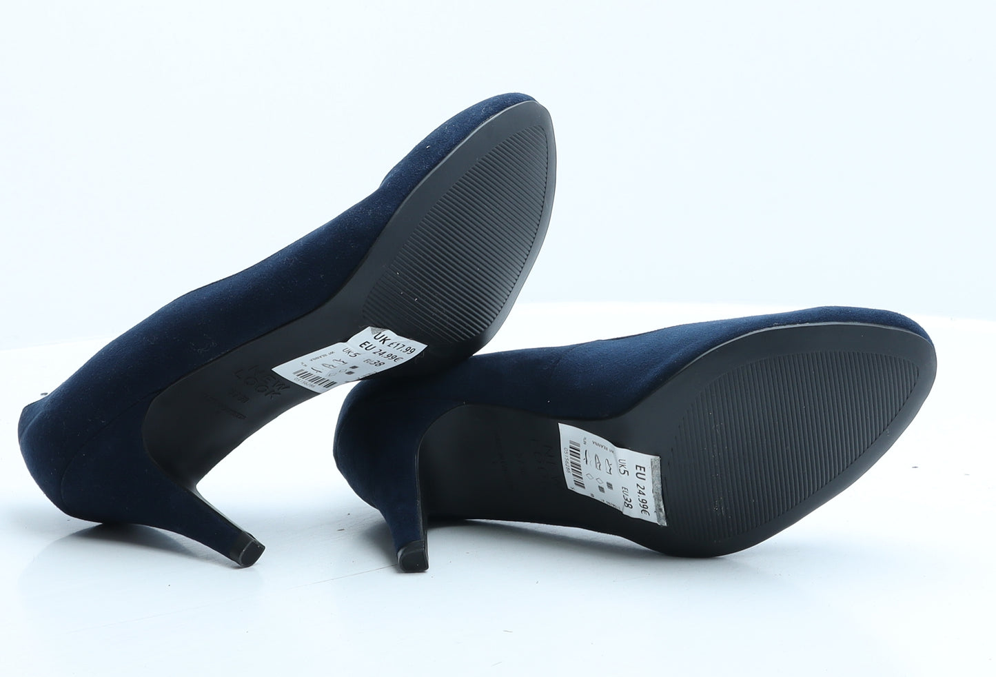 New Look Womens Blue Suede Court Heel UK 5 38