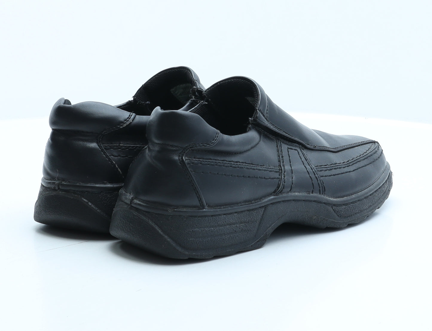 Preworn Mens Black Synthetic Slip On Casual UK 7