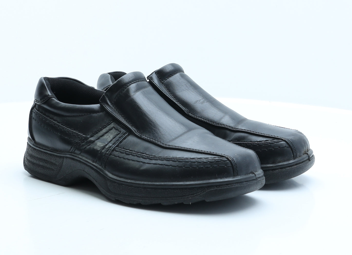 Preworn Mens Black Synthetic Slip On Casual UK 7
