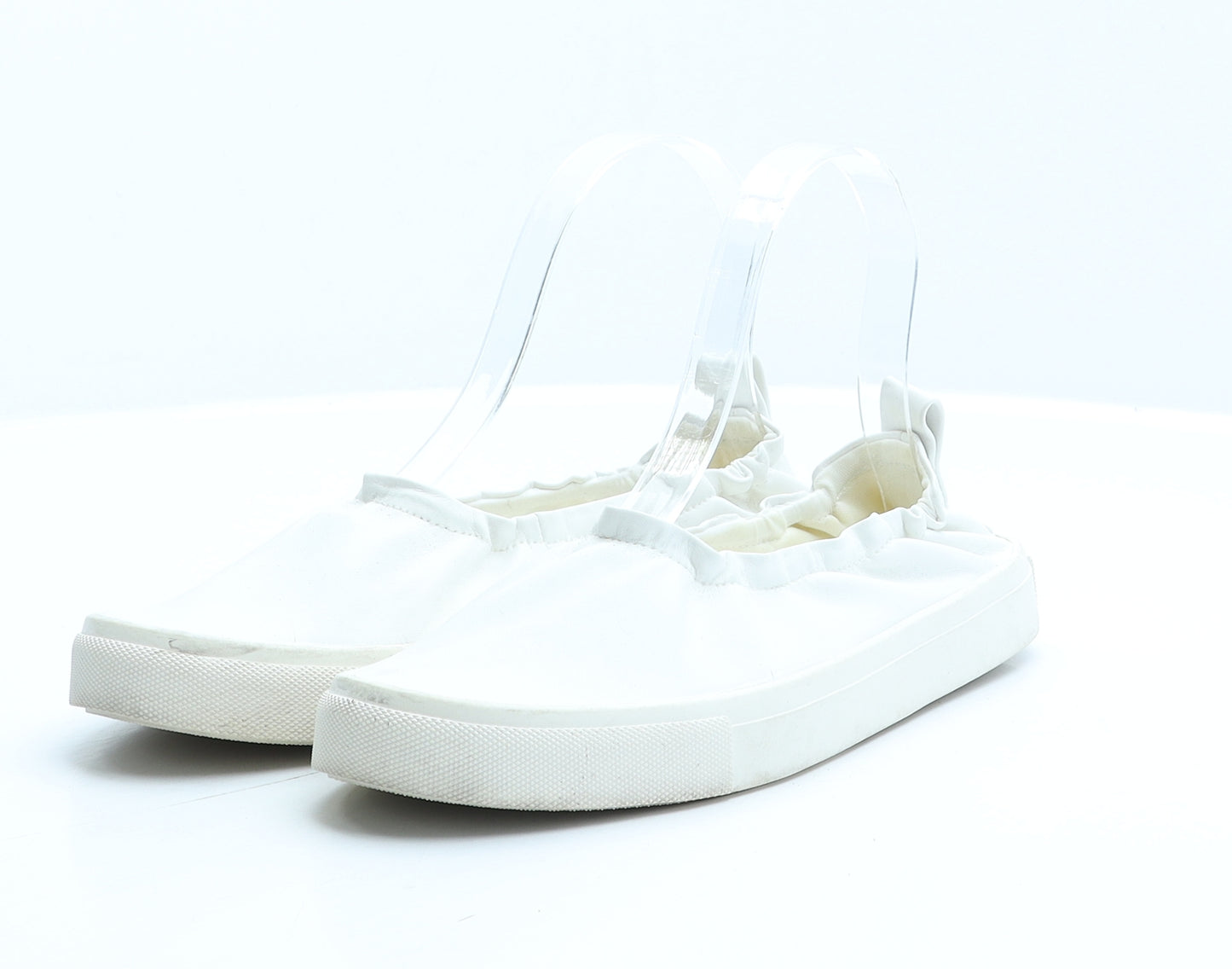 Marks and Spencer Womens White Synthetic Slip On Casual UK 5 38