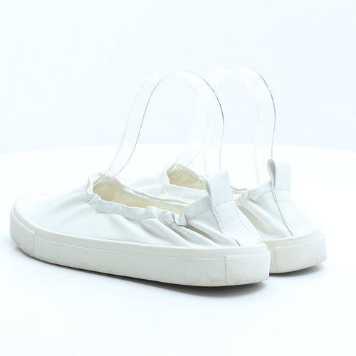 Marks and Spencer Womens White Synthetic Slip On Casual UK 5 38
