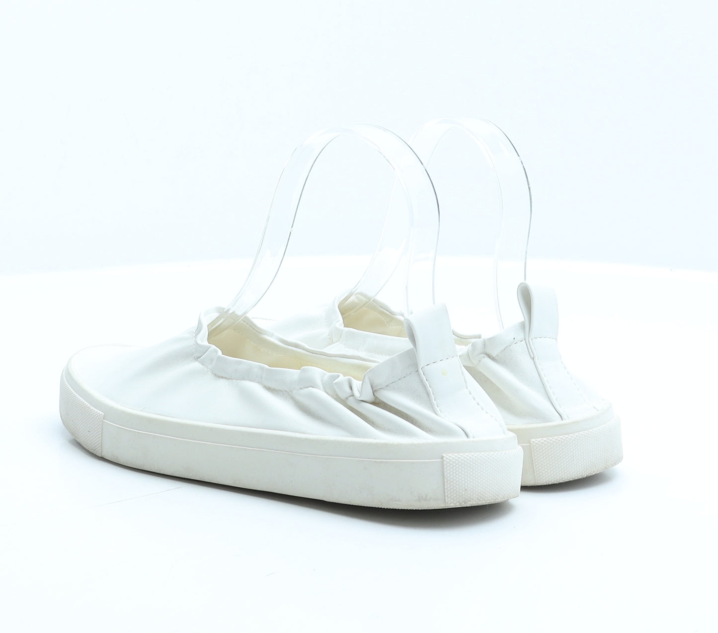 Marks and Spencer Womens White Synthetic Slip On Casual UK 5 38