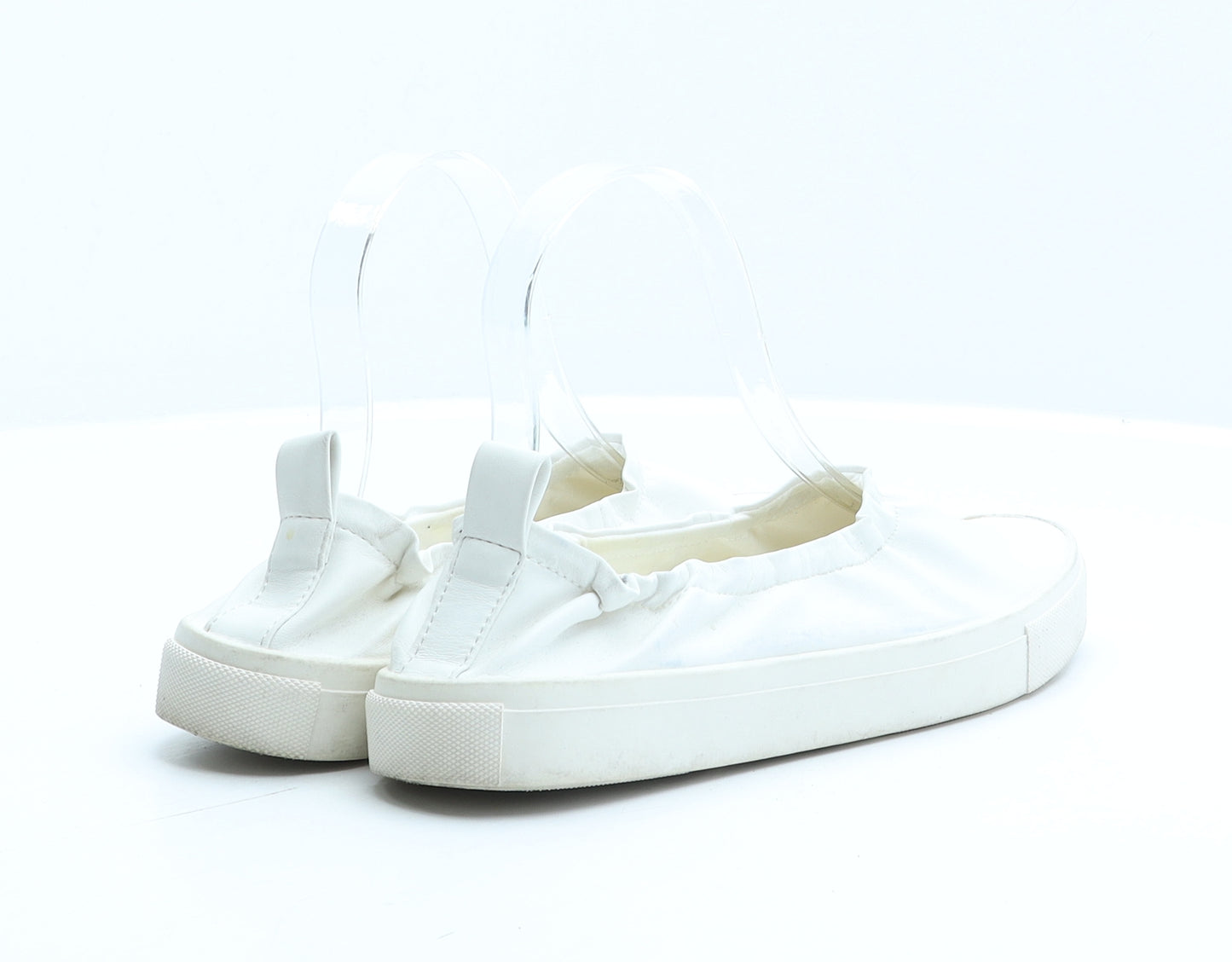 Marks and Spencer Womens White Synthetic Slip On Casual UK 5 38