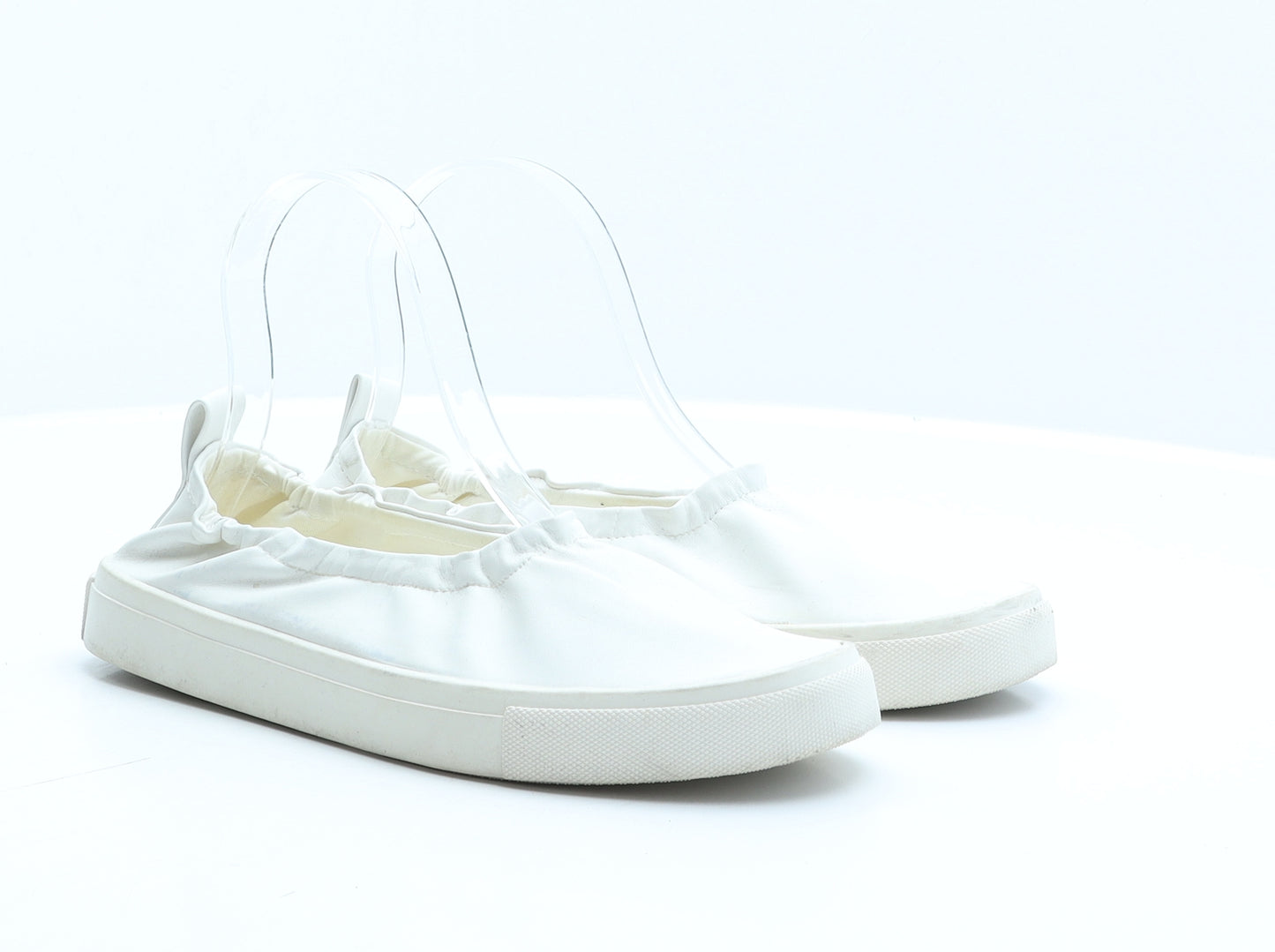 Marks and Spencer Womens White Synthetic Slip On Casual UK 5 38