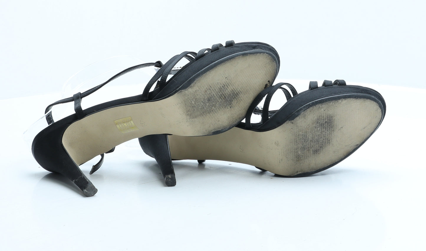 Preworn Womens Black Synthetic Strappy Heel UK 8 41