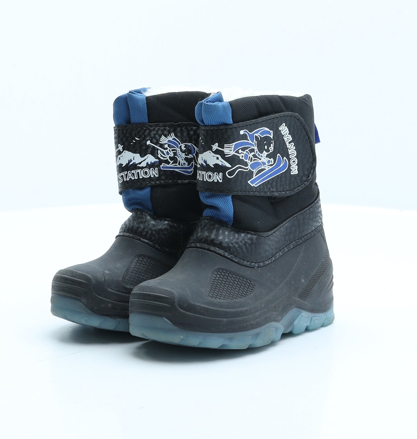 Mountain Station Boys Black Rubber Snow Boot Boot UK 7 24