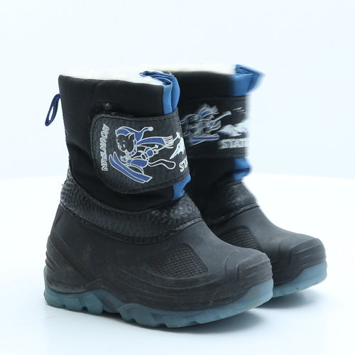 Mountain Station Boys Black Rubber Snow Boot Boot UK 7 24