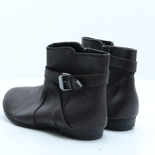 New Look Womens Brown Synthetic Biker Boot UK 7