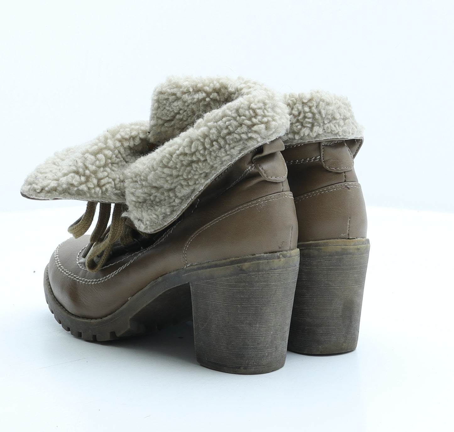 Graceland Womens Brown Synthetic Combat Boot UK 4 37