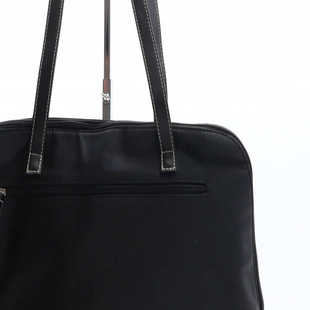 Preworn Womens Black Polyester Shoulder Bag Size Large