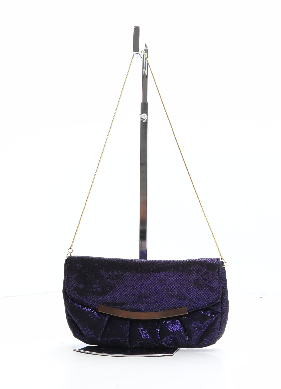 Preworn Womens Purple Polyester Clutch Size Mini