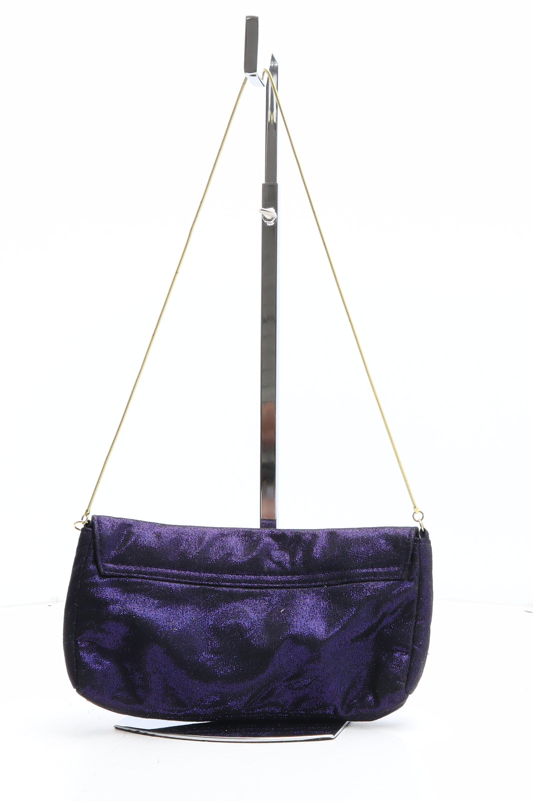 Preworn Womens Purple Polyester Clutch Size Mini