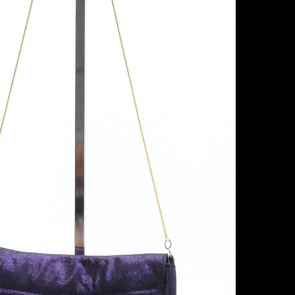 Preworn Womens Purple Polyester Clutch Size Mini