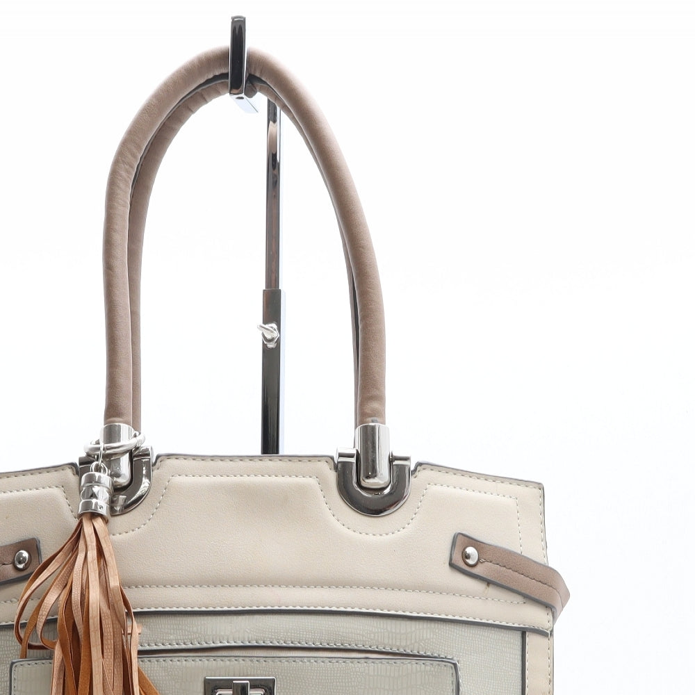 New Look Womens Beige Polyethylene Top Handle Bag Size Large