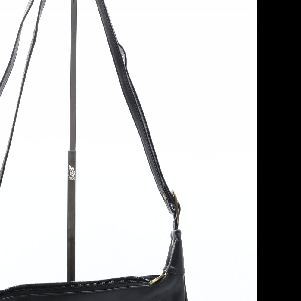 MIA Womens Black Polyethylene Shoulder Bag Size Medium
