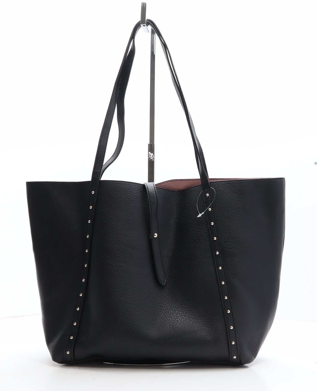 F&F Womens Black Polyethylene Shoulder Bag Size Large