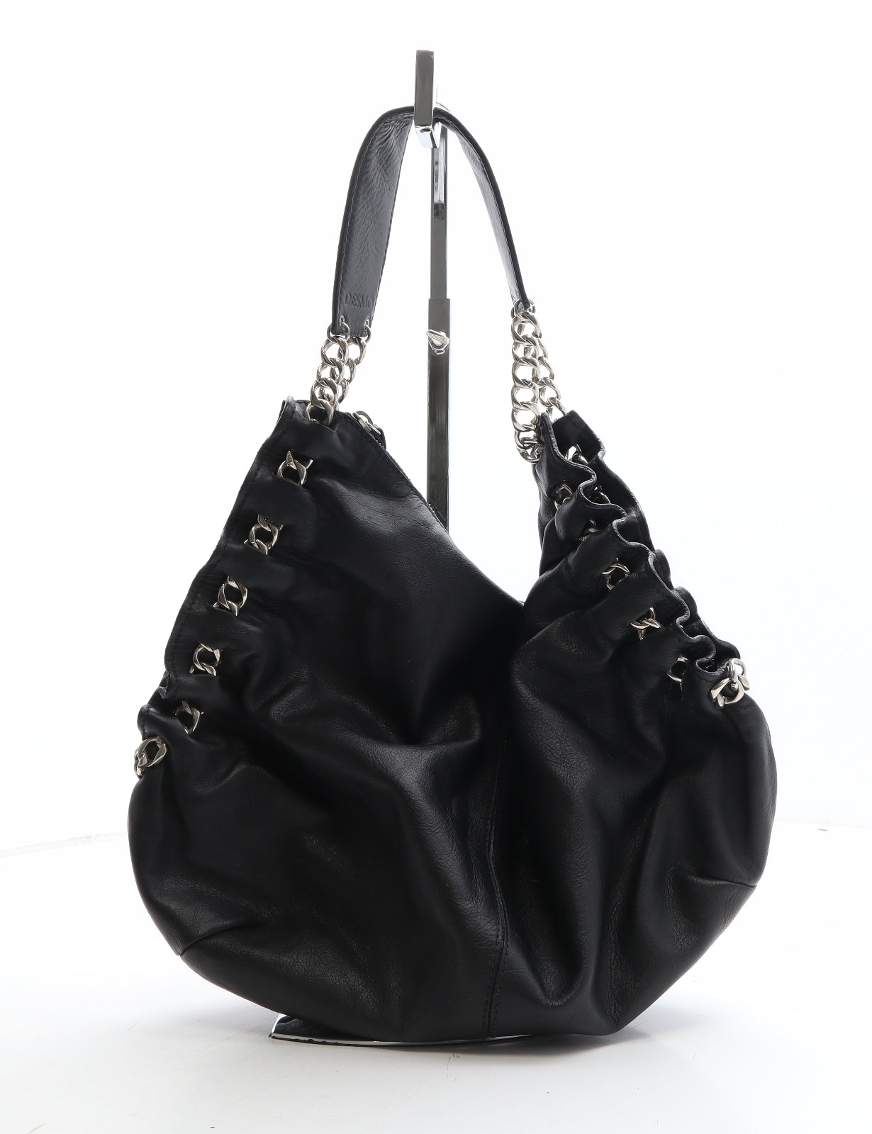 DESMO Womens Black Polyethylene Shoulder Bag Size Medium