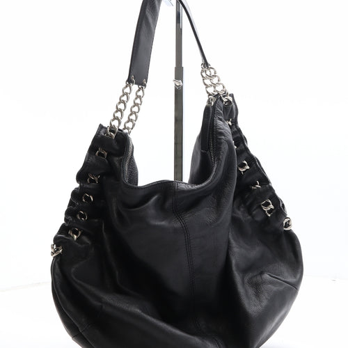 DESMO Womens Black Polyethylene Shoulder Bag Size Medium