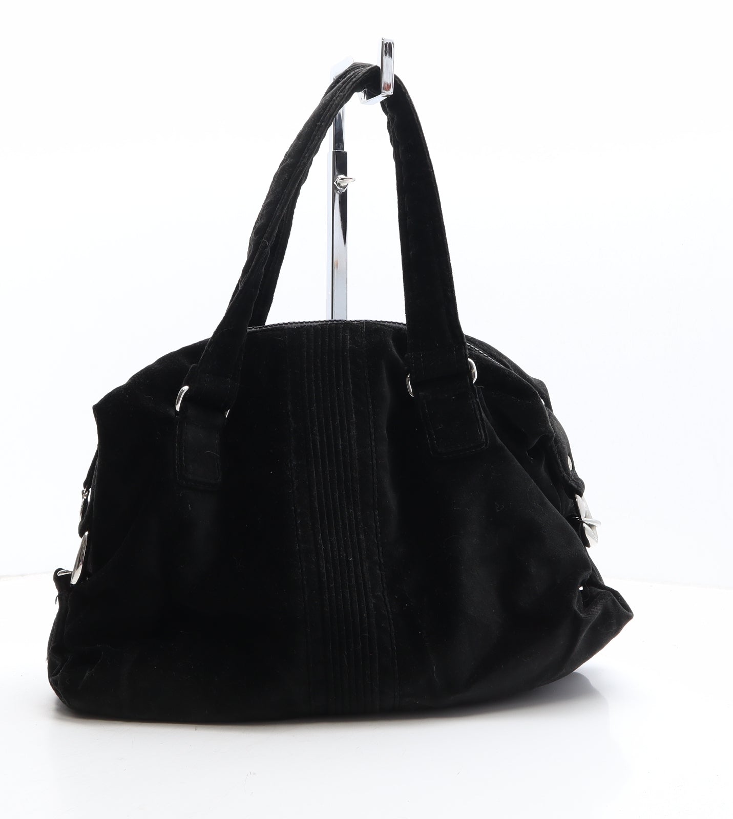 Kipling Womens Black Suede Shoulder Bag Size Large