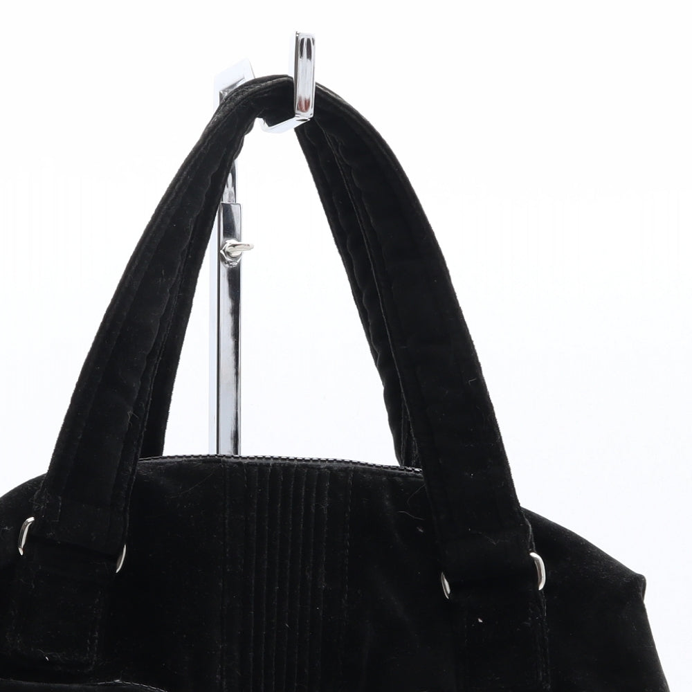 Kipling Womens Black Suede Shoulder Bag Size Large
