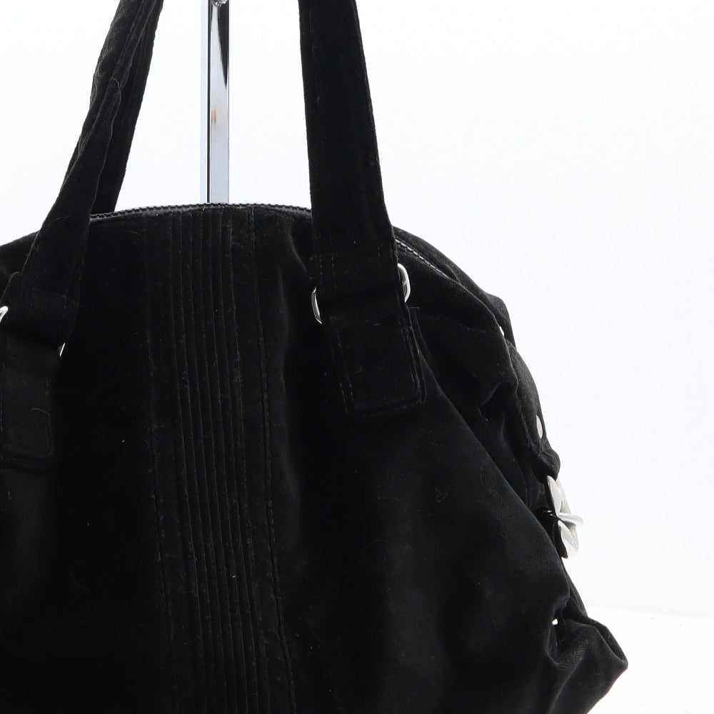 Kipling Womens Black Suede Shoulder Bag Size Large