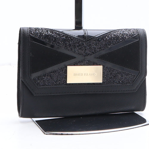 River Island Womens Black Polyethylene Clutch Size Medium