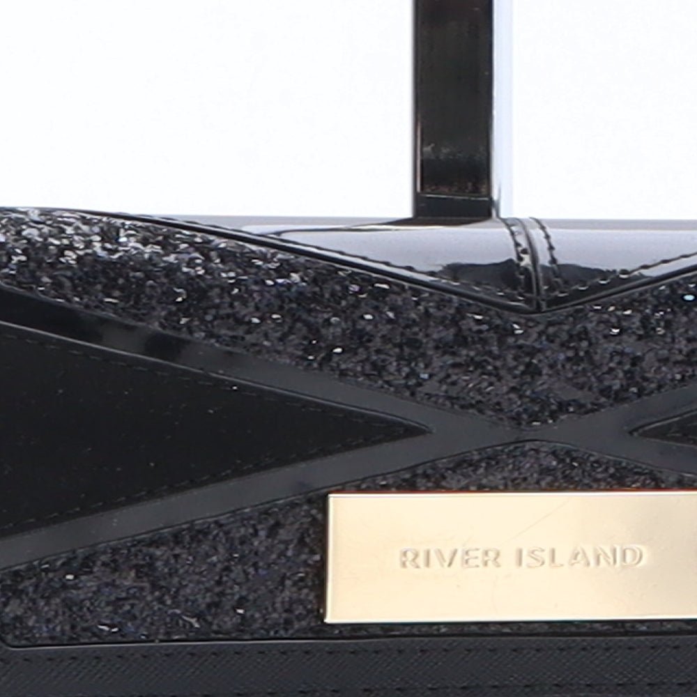 River Island Womens Black Polyethylene Clutch Size Medium