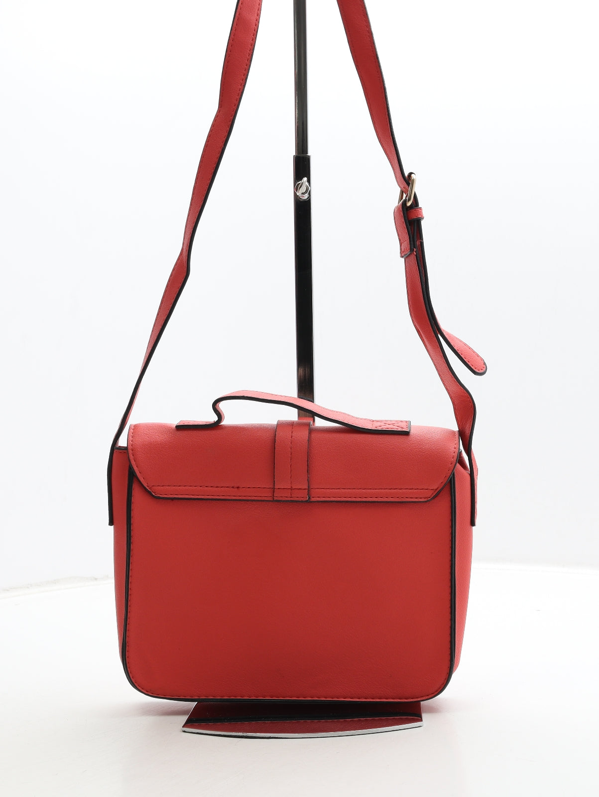 Atmosphere Womens Red Polyurethane Clutch Size Medium