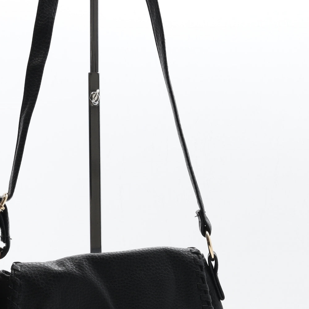 Dorothy Perkins Womens Black Polyurethane Crossbody Size Medium