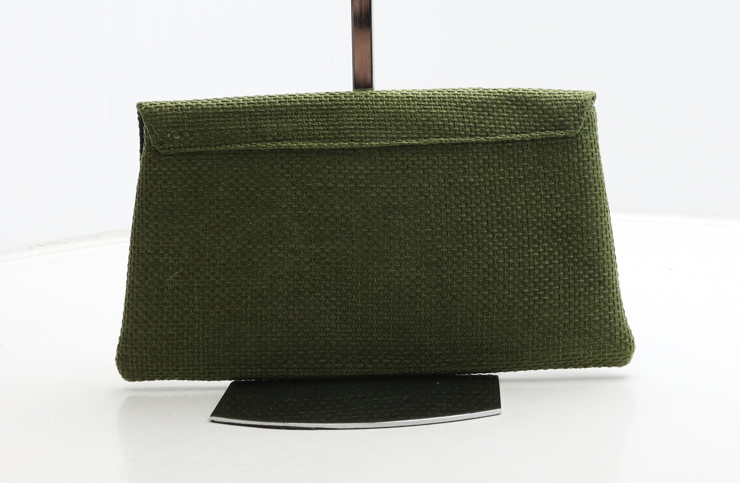 Preworn Womens Green Polyester Clutch Size Small