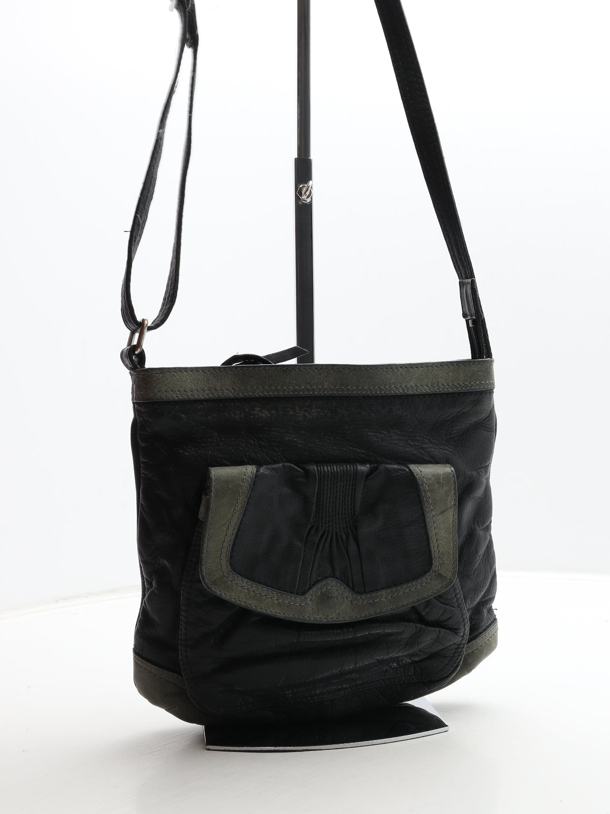 Marks and Spencer Womens Black Leather Crossbody Size Medium