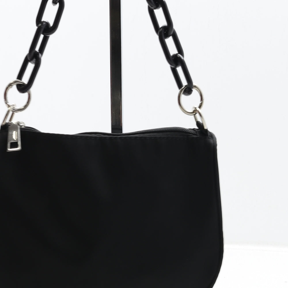 Preworn Womens Black Polyester Top Handle Bag Size Small