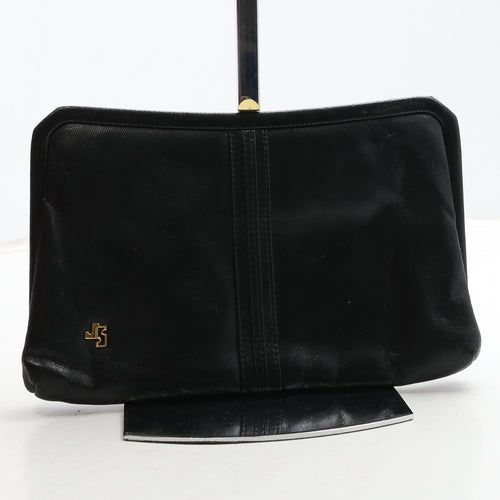 Jane Shilton Womens Black Leather Clutch Size Small