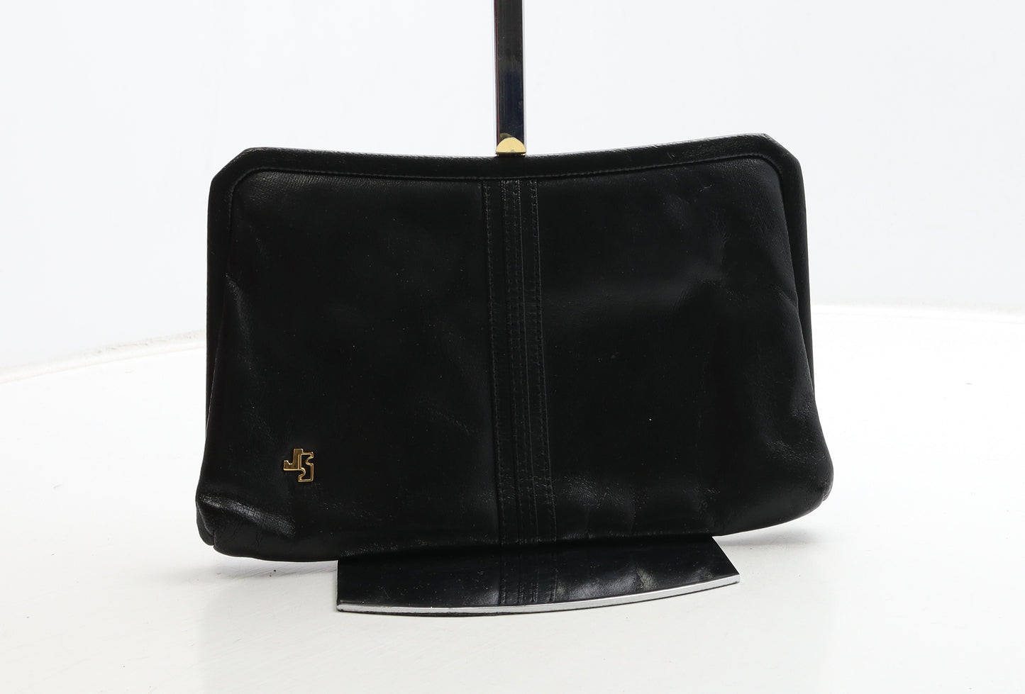 Jane Shilton Womens Black Leather Clutch Size Small