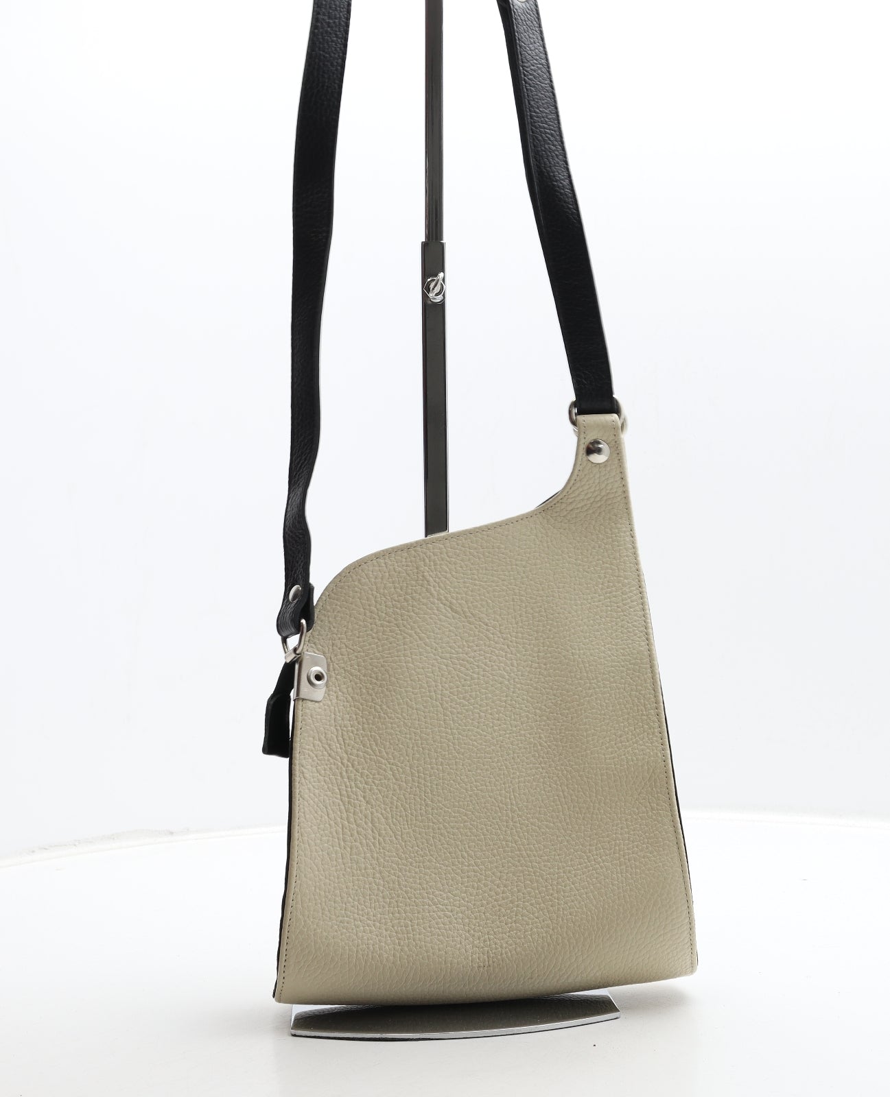 MMBags Athens Womens Beige Floral Leather Crossbody Size Small - Flower Detail