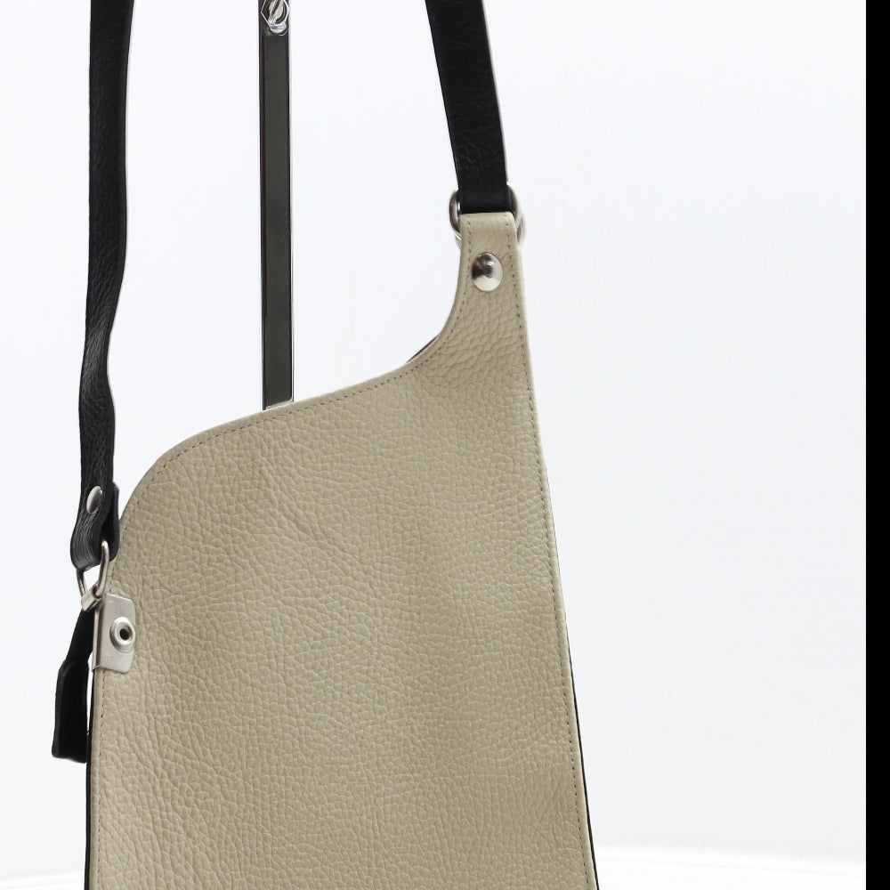 MMBags Athens Womens Beige Floral Leather Crossbody Size Small - Flower Detail