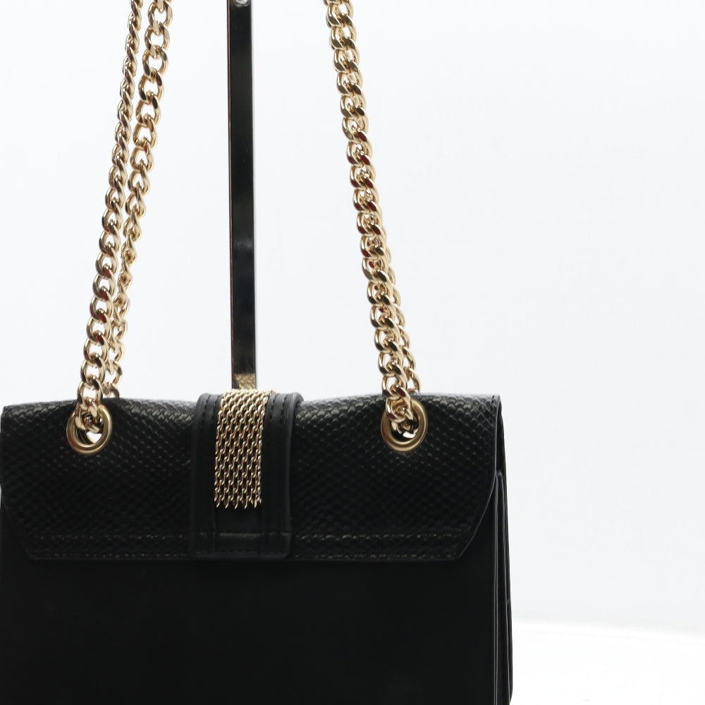 Carvela Womens Black Polyurethane Shoulder Bag Size Small - Snake Skin Print