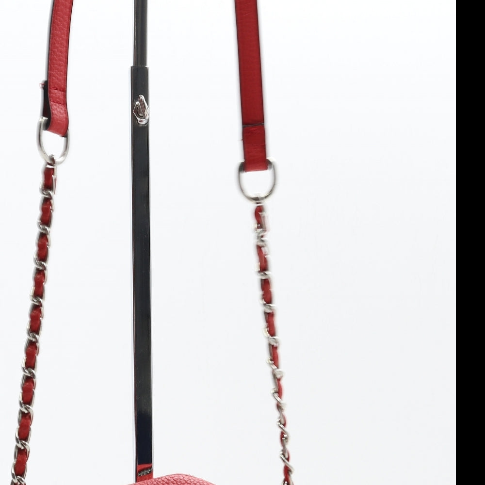 Miss Selfridge Womens Red Polyurethane Crossbody Size Small