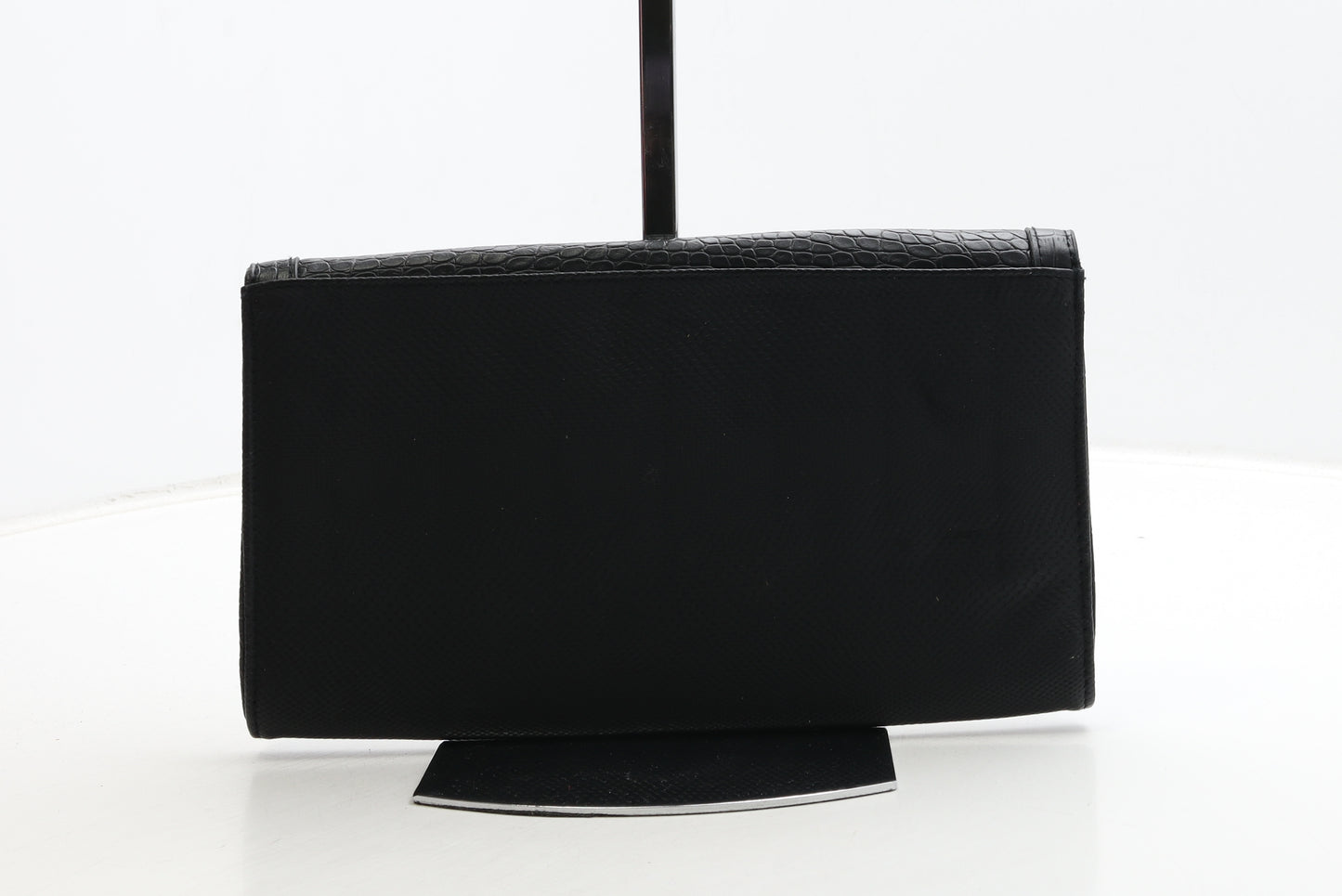 River Island Womens Black Animal Print Polyurethane Clutch Size Medium - Croc Texture