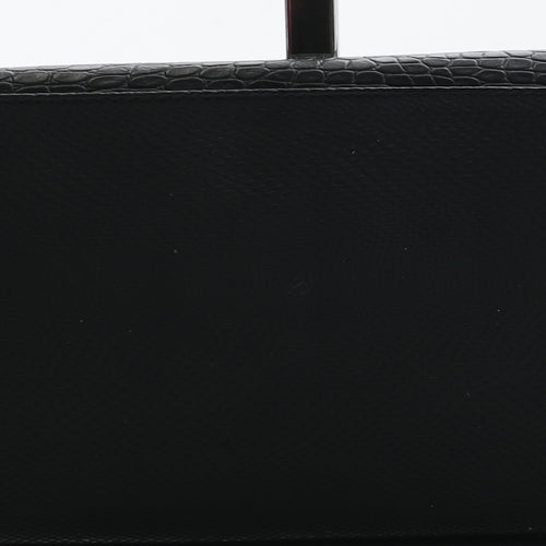 River Island Womens Black Animal Print Polyurethane Clutch Size Medium - Croc Texture